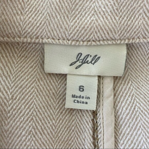 J. Jill linen &  cotton blazer, fitted, unlined, business casual - Picture 10 of 12